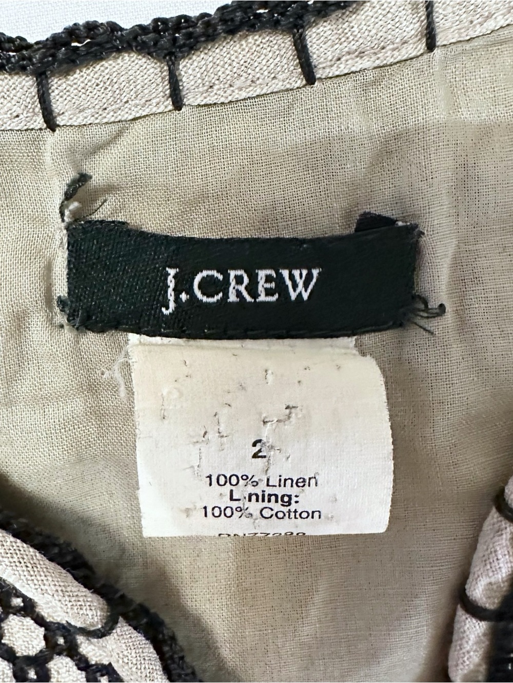 🔥 HOST PICK 🔥 J. Crew Linen Tassel Sheath Sleeveless Dress Size 2 - Picture 8 of 8